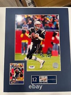 PSA/DNA Tom Brady Signed 8x10 Photo Matted withcertificate New England Patriots