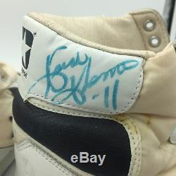 Pair Of 1980's Isiah Thomas Signed Game Used Converse Sneakers Shoes PSA DNA