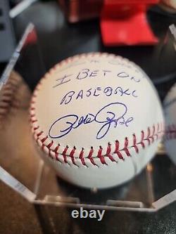 Pete Rose Signed Autographed OMLB Baseball I'm Sorry I Bet On Baseball PSA/DNA