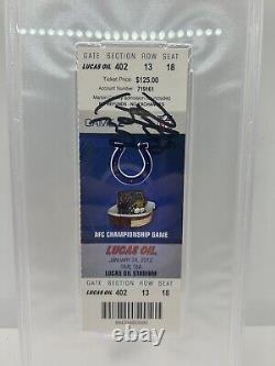Peyton Manning 2009 AFC Championship Game Signed Ticket Stub PSA/DNA Colts Auto