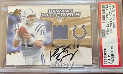 Peyton Manning Indianapolis Colts Autographed SPX Winning Materials PSA/DNA Cert