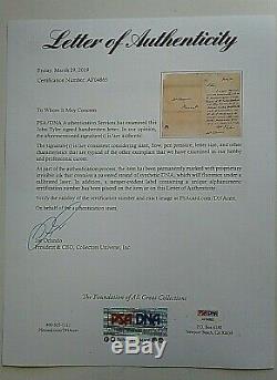 President John Tyler Handwritten & Signed Letter July 20 To Mr. Cheever Psa/dna