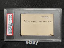 President Theodore Teddy Roosevelt WHITE HOUSE Card Signed Auto PSA/DNA