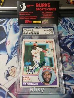Psa/dna Certified Authentic Autograph 1983 Topps Ozzie Smith #540 Cardinals