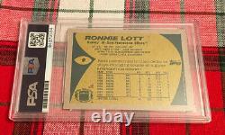 RONNIE LOTT 1989 TOPPS SIGNED PSA/DNA CARD #9 SAN FRANCISCO 49ers HOF AUTO