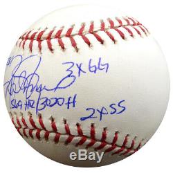 Rafael Palmeiro Autographed Mlb Baseball Orioles Statball 6 Stats Psa/dna 125140