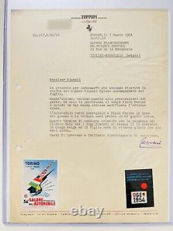 Rare Signed ENZO FERRARI 1954 Letter PSA/DNA Authentication