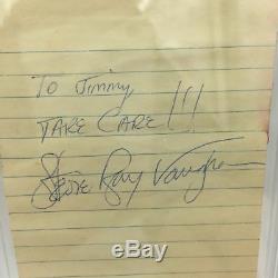 Rare Stevie Ray Vaughan Take Care! Signed Autographed Page PSA DNA COA