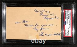 Ray Schalk HOF Signed/Inscribed 1949 GPC Postcard White Sox PSA/DNA 183997