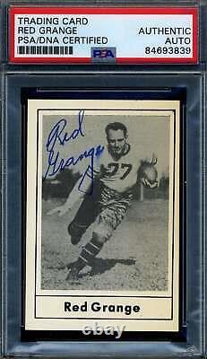 Red Grange PSA DNA Signed 1977 Touchdown Club Autographed