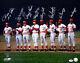 Reds Big Red Machine Autographed 16x20 Photo 8 Sigs Bench Rose Psa/dna 35424