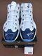 Reebok Question Mid Pearlized Blue Toe 11 Rookie Allen Iverson Signed Psa/dna