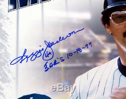 Reggie Jackson & Pitchers Autographed 16x20 Photo Yankees 3 Hr's Psa/dna 6715