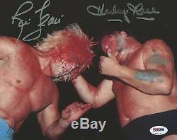 Ric Flair & Harley Race Signed WWE 8x10 Photo PSA/DNA COA NWA Picture Autograph