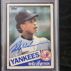 Rickey Henderson 1985 Topps 49T Signed Card PSA/DNA Graded Gem Mint 10 Autograph