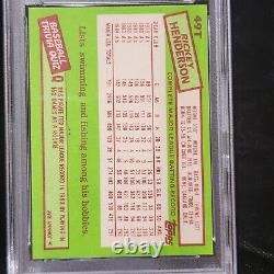 Rickey Henderson 1985 Topps 49T Signed Card PSA/DNA Graded Gem Mint 10 Autograph