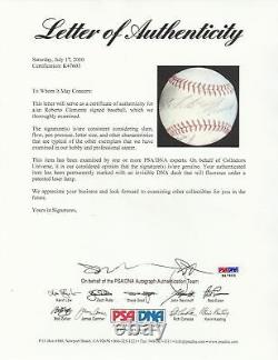 Roberto Clemente Single Signed Autographed Baseball PSA DNA COA