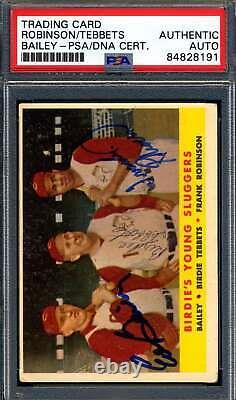 Robinson Tebbetts Bailey PSA DNA Signed 1958 Topps Autographed