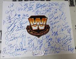Roddy Piper Shawn Michaels Bret Hart +50 WWE Legends Signed 20x24 Photo PSA/DNA