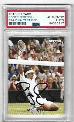 Roger Federer Signed Rookie RC 2003 Netpro Tennis AUTO PSA/DNA #3 Photo Card
