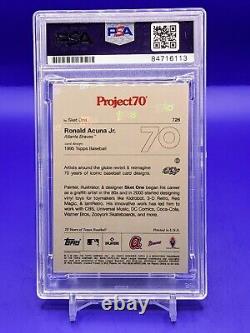 Ronald Acuna Jr 2021 Topps Project 70 Signed #726 PSA/DNA Authentic Auto
