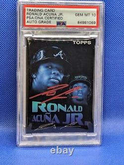 Ronald Acuna Jr. Auto Player- Signed Topps Project70 by Snoop Dog #4 PSA/DNA 10
