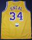 Shaquille O'neal Signed Los Angeles Lakers Custom Jersey Sz Xl. Witness Psa/dna