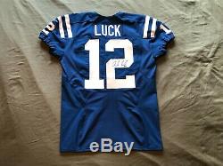 SIGNED Andrew Luck 2017 Skill Cut Team Issued Colts Home Jersey PSA/DNA CERT