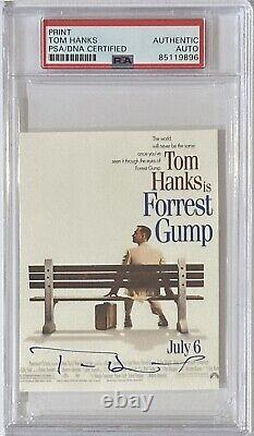 SIGNED Tom Hanks Forrest Gump Movie Poster Picture Print PSA DNA COA Autographed