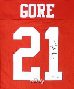 San Francisco 49ers Frank Gore Autographed Signed Red Jersey Psa/dna 165116