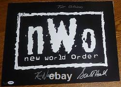 Scott Hall & Kevin Nash Signed NWO 16x20 Photo PSA/DNA COA WWE WCW The Outsiders