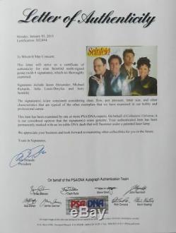 Seinfeld Cast (4) Signed Authentic Autographed 24x36 Poster PSA/DNA #X02494