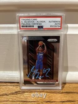 Shai Gilgeous Alexander Signed Auto Prizm Rc Card Psa/Dna Thunder Clippers