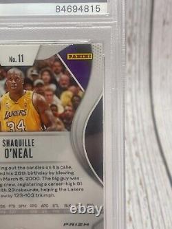 Shaquille O'Neal 2019-20 Panini Prizm Pink Ice Auto Hard Signed #11 PSA/DNA 10