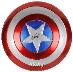 Stan Lee Signed Captain America Full Size Shield With Stan Lee Hologram & PSA/DNA