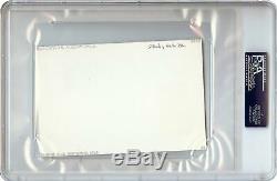 Stanley Kubrick Signed Autographed 4X6 Index Card 1965 Vintage Auto PSA/DNA