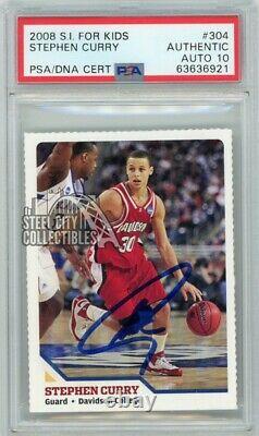 Stephen Curry 2008 Sports Illustrated SI For Kids Autograph Rookie RC PSA/DNA 10