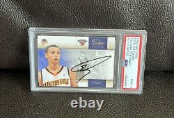 Stephen Curry Signed 2009-10 Panini Studio Rookie Card #129 Psa/Dna MINT 9 AUTO