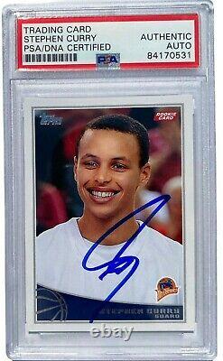 Stephen Curry Signed 2009 Topps Rookie Card Rc #321 Auto Warriors Psa/dna