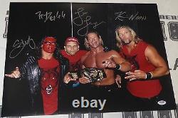 Sting & Kevin Nash Konnan Lex Luger NWO Signed WWE 16x20 Photo PSA/DNA COA WCW
