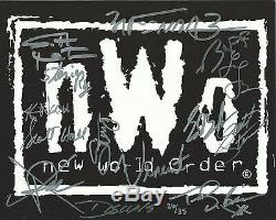 Sting Scott Hall Kevin Nash Steiner Eric Bischoff Signed NWO 8x10 Photo PSA/DNA