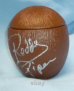 Superfly Jimmy Snuka Rowdy Roddy Piper Signed Coconut PSA/DNA COA WWE Autograph
