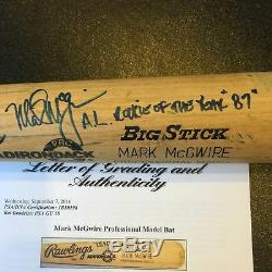 The Finest Mark McGwire 1988 Signed Game Used Baseball Bat PSA DNA COA GU 10
