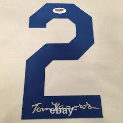 Tommy Lasorda Signed Los Angeles Brooklyn Dodgers Jersey Number 2 PSA DNA COA