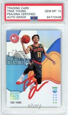 Trae Young 2018-19 Panini Status Autograph RC Card #192 PSA/DNA 10 (Red)