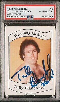 Tully Blanchard 1983 Wrestling All Stars Signed Rookie Psa Dna Authentic Auto
