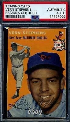 Vern Stephens PSA DNA Signed 1954 Topps Autograph