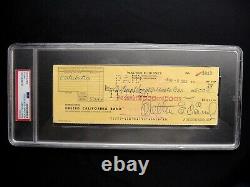 Walt Disney Psa/dna Certified Authentic Signed Autographed 1963 Check Rare! Mint