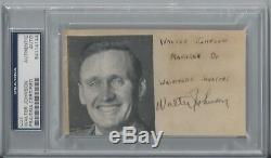 Walter Johnson Psa/dna Certified Authentic Signed Sheet Autographed Hof