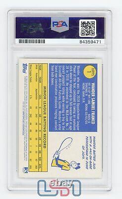 Wander Franco TB Rays Signed Autographed 2019 Topps Heritage #1 PSA/DNA 10